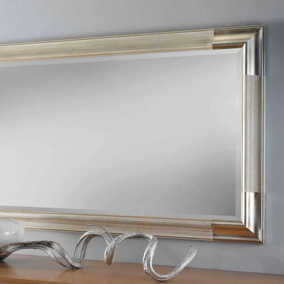 Specchiera da parete in legno moderna fatta in Italia a mano Piera