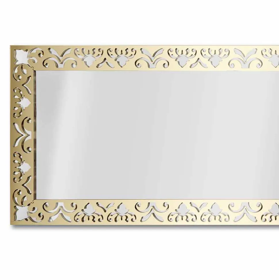 Specchiera da Parete in Plexiglass Oro, Argento o Bronzo con Cornice - Nettare