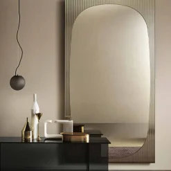 Specchiera da Parete Moderna con Specchio Color Bronzo Made in Italy – Bandolero