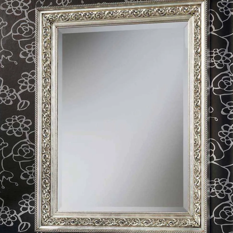 Specchiera da parete moderna in legno fatta a mano in Italia Piero