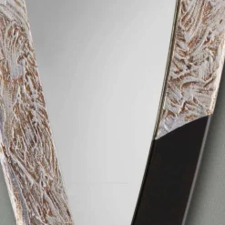 Specchiera da parete moderna in foglia argento fatta in Italia Urbino