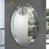 Specchiera da Parete Ovale in Cristallo Vetro Ondulato Made in Italy - Eclisse