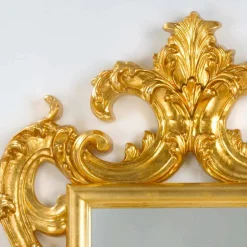 Specchiera da terra / muro design classico, finitura foglia oro Guerin