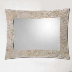 Specchiera di design da parete in resina e foglia argento Venezia