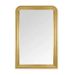 Specchiera in Legno Decorata a Mano in Foglia Oro Made in Italy - Navona