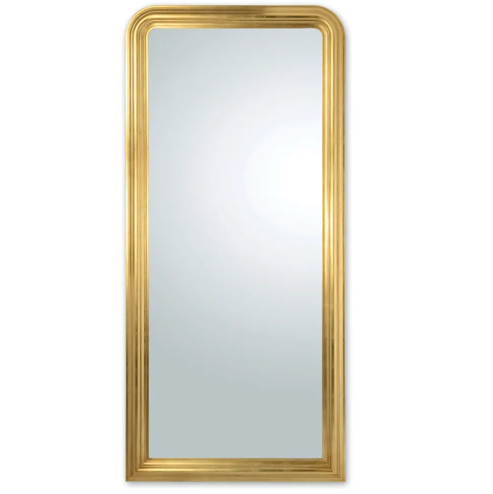 Specchiera in Legno Decorata a Mano in Foglia Oro Made in Italy - Navona
