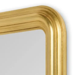 Specchiera in Legno Decorata a Mano in Foglia Oro Made in Italy - Navona