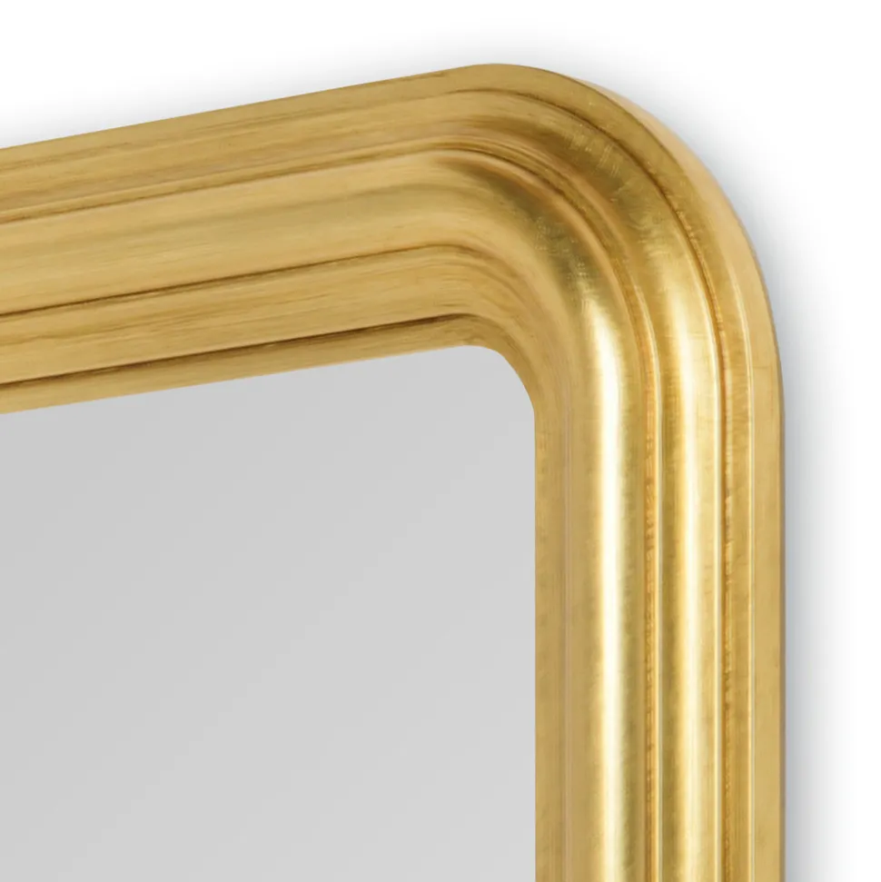 Specchiera in Legno Decorata a Mano in Foglia Oro Made in Italy - Navona