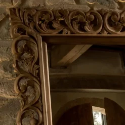 Specchiera Intagliata Realizzata in Legno Teak Massello - Auguste