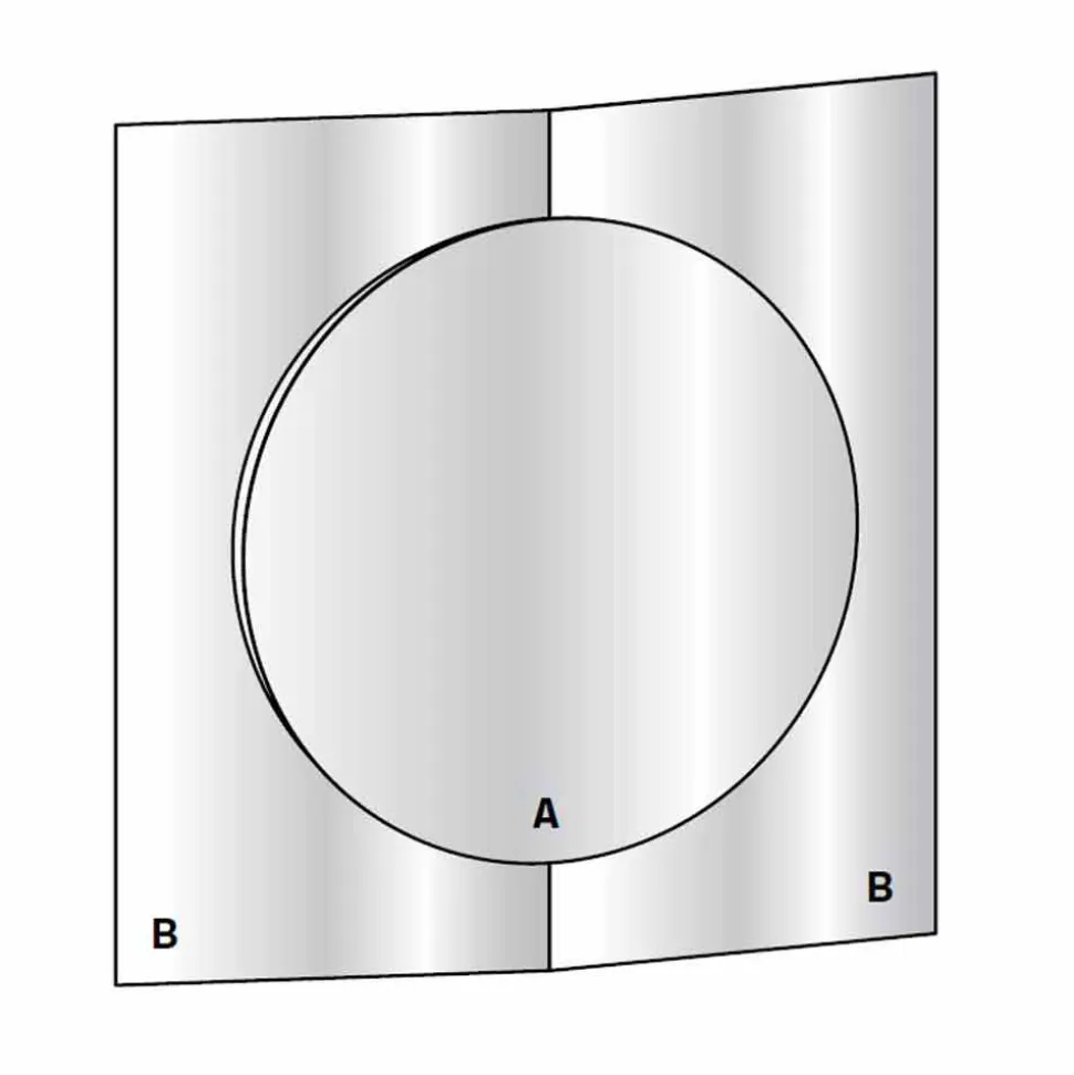 Specchiera Muro di Design Moderno Composta da 3 Pannelli Made in Italy – Bristol