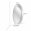 Specchiera Ovale da Terra Moderna con Cornice Inclinata Made in Italy – Salamina