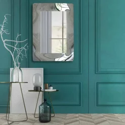 Specchiera Rettangolare con Cornice in Vetro Ondulato Made in Italy - Vira