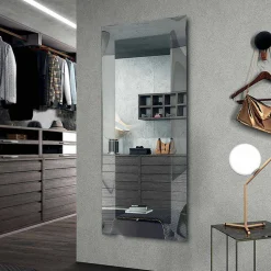 Specchiera Rettangolare di Design con Cornice in Vetro Made in Italy - Eclisse