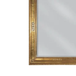 Specchiera Rettangolare in Foglia Oro Leggermente Anticata Made in Italy - Abeona
