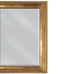 Specchiera Rettangolare in Foglia Oro Leggermente Anticata Made in Italy - Abeona