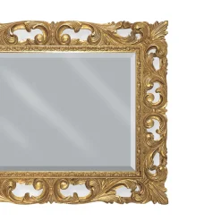 Specchiera Rettangolare in Foglia Oro e Specchio Molato Made in Italy - Rangi