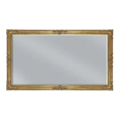 Specchiera Rettangolare in Foglia Oro con Specchio Molato Made in Italy - Pele