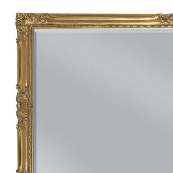 Specchiera Rettangolare in Foglia Oro con Specchio Molato Made in Italy - Pele