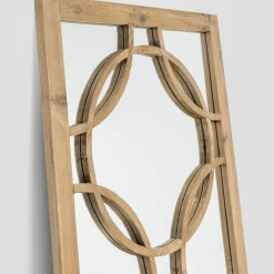 Specchiera 156x83 cm in Legno di Pino Naturale Invecchiato - Agosta
