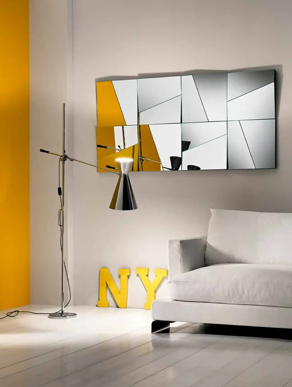 Specchio a Muro Modulare con Specchi Concavi e Convessi Made in Italy – Allegria