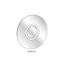 Specchio a Parete Design Tondo in Metallo Dorato, Lusso Made in Italy - Merale