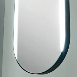Specchio Appeso in Metallo con Luce Opzionale Made in Italy - Amadeus