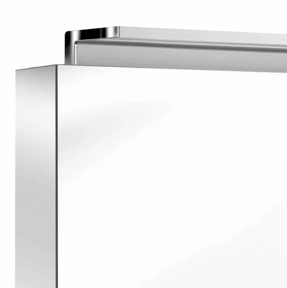 Specchio Bagno con Contenitore da Parete a 3 Ante con Ripiani Interni - Bramo