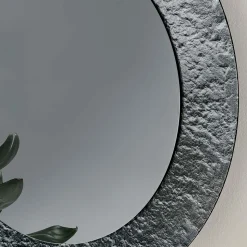 Specchio con Cornice in Vetro Martellato Retroargentato Made in italy - Basilia