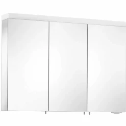 Specchio Contenitore a 3 Ante da Parete in Alluminio Verniciato Argento - Alfio