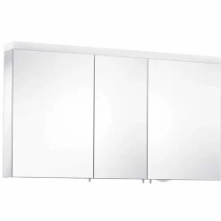 Specchio Contenitore a 3 Ante da Parete in Alluminio Verniciato Argento - Alfio