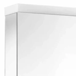 Specchio Contenitore con 2 Ante in Alluminio Verniciato Argento, Moderno Alfio