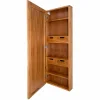Specchio Contenitore da Parete in Teak con Ripiani e Cassetti Interni - Ralio
