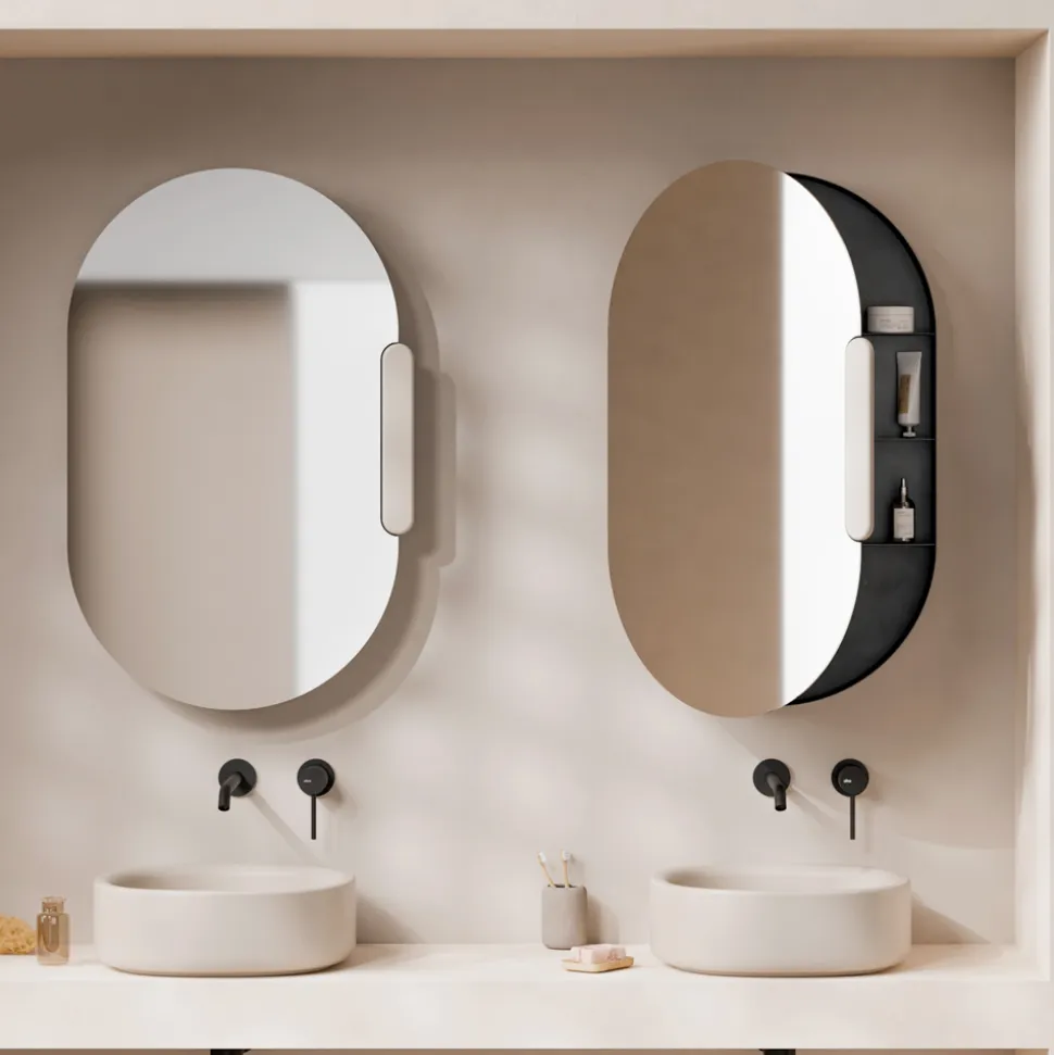 Specchio Contenitore in Ceramica di Diversi Colori Made in Italy - Ragazza