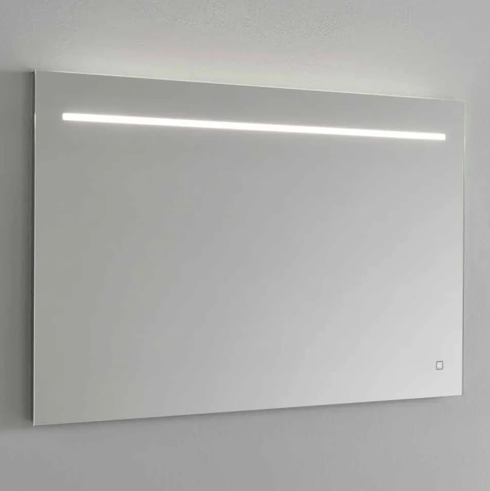 Specchio da Muro Moderno con Luce LED e Telaio in Acciaio Made in Italy - Yutta
