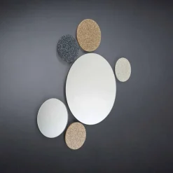 Specchio da muro rotondo di design modeno fatto in Italia ADDO