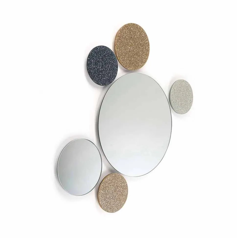 Specchio da muro rotondo di design modeno fatto in Italia ADDO