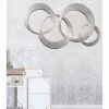 Specchio da parete a due specchi decorato a mano Ball Silver