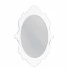 Specchio da parete bianco di design Joy cornice decorata,made in Italy