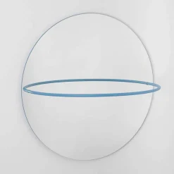 Specchio da Parete con Appendiabiti in Acciaio Moderno Made in Italy - Chioccia