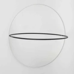 Specchio da Parete con Appendiabiti in Acciaio Moderno Made in Italy - Chioccia