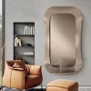 Specchio da Parete con Cornice in Vetro Fuso Mosso Made in Italy - Adorata