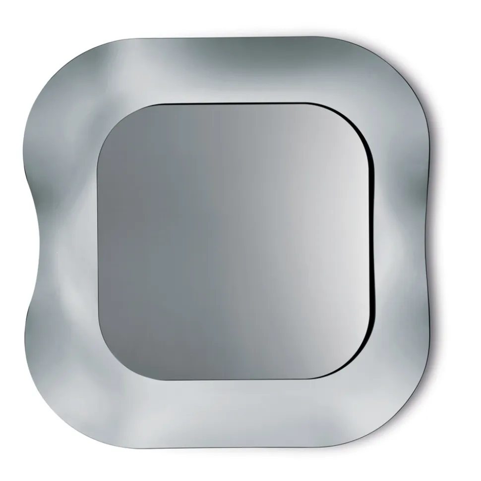 Specchio da Parete con Cornice in Vetro Fuso Mosso Made in Italy - Adorata