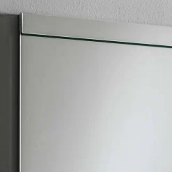 Specchio da Parete con Luce LED Integrata in Acciaio Inox Made in Italy - Tuccio