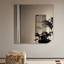 Specchio da Parete con Onda a Lato Made in Italy - Beniamina