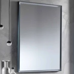 Specchio da Parete con Telaio in Alluminio e Luce LED Made in Italy - Chik
