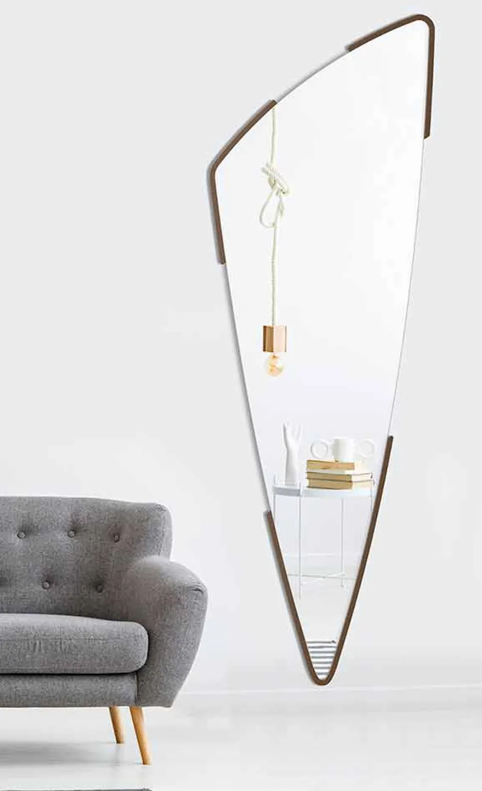 Specchio da Parete Decorativo Design Moderno in 4 Colori Made in Italy - Spino