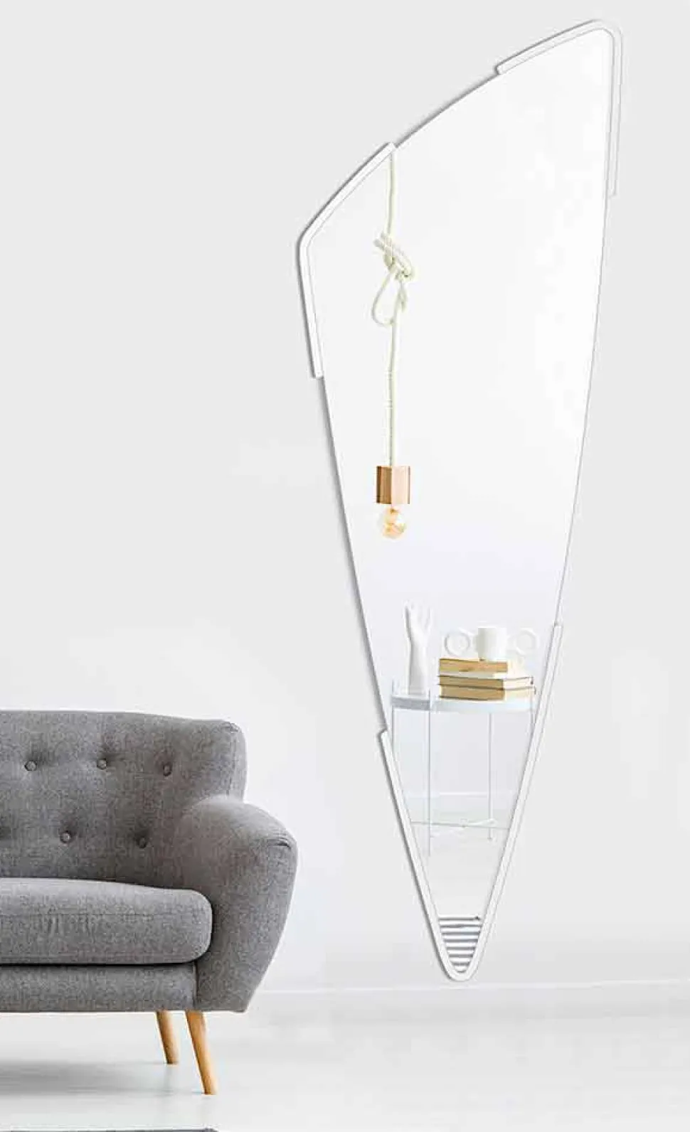 Specchio da Parete Decorativo Design Moderno in 4 Colori Made in Italy - Spino