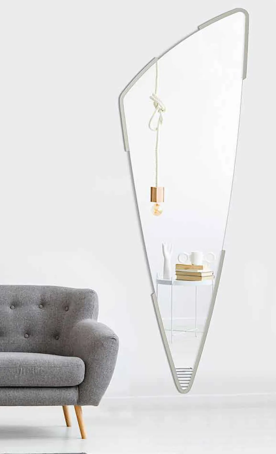 Specchio da Parete Decorativo Design Moderno in 4 Colori Made in Italy - Spino