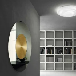 Specchio da parete di design con supporto in MDF Malva