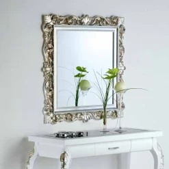 Specchio da parete di design con cornice decorata Marsy, 98x98 cm